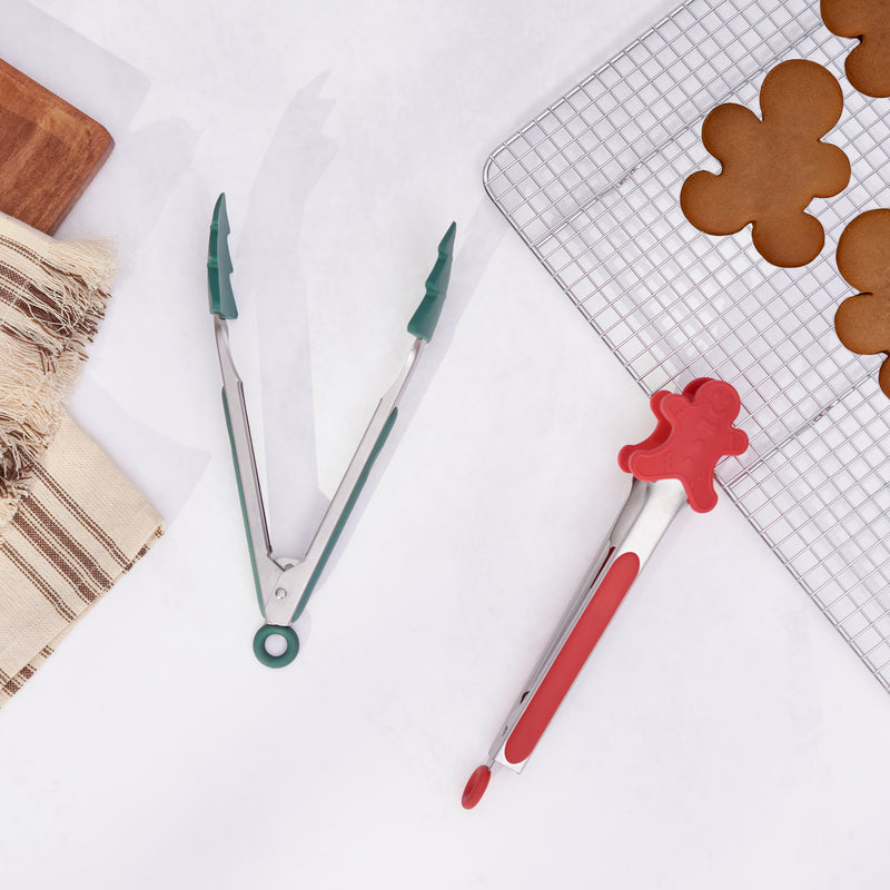 Gingerbread Man & Tree Tongs Set