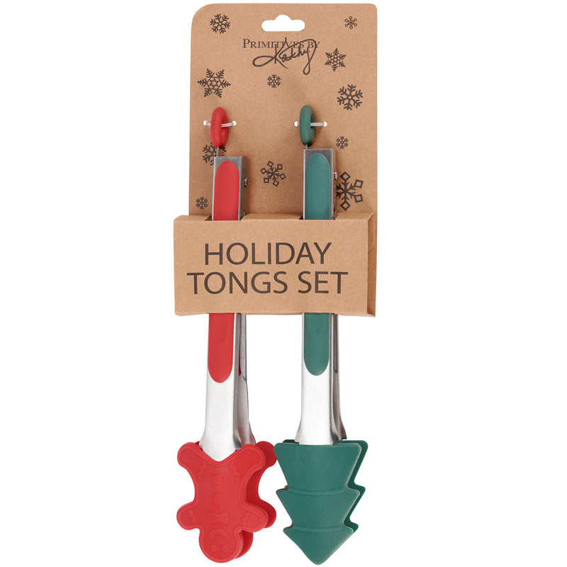 Gingerbread Man & Tree Tongs Set