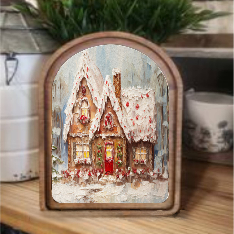 Gingerbread Cottage Framed Art | Restocking Late November