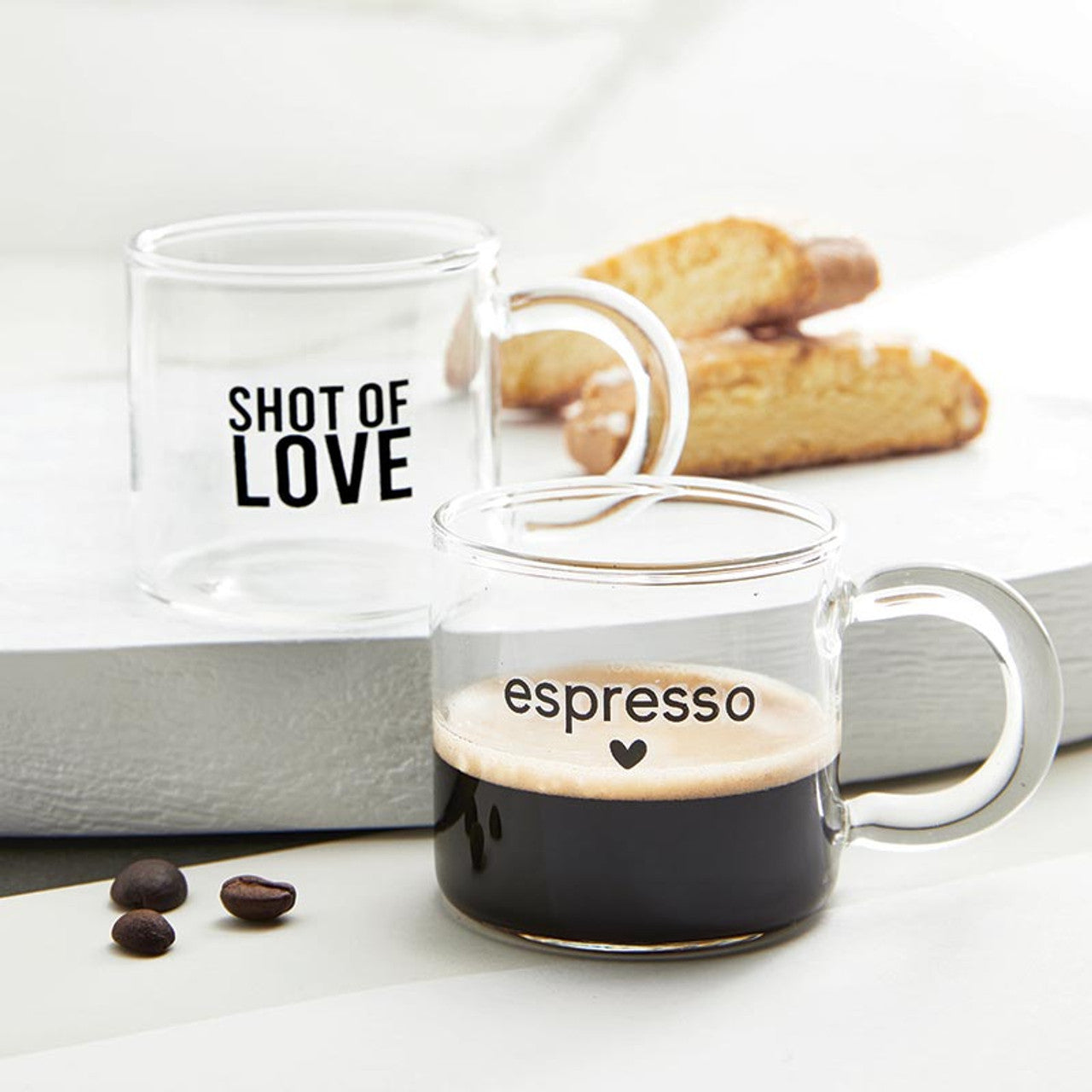 Glass Espresso Cup - Shot of Love