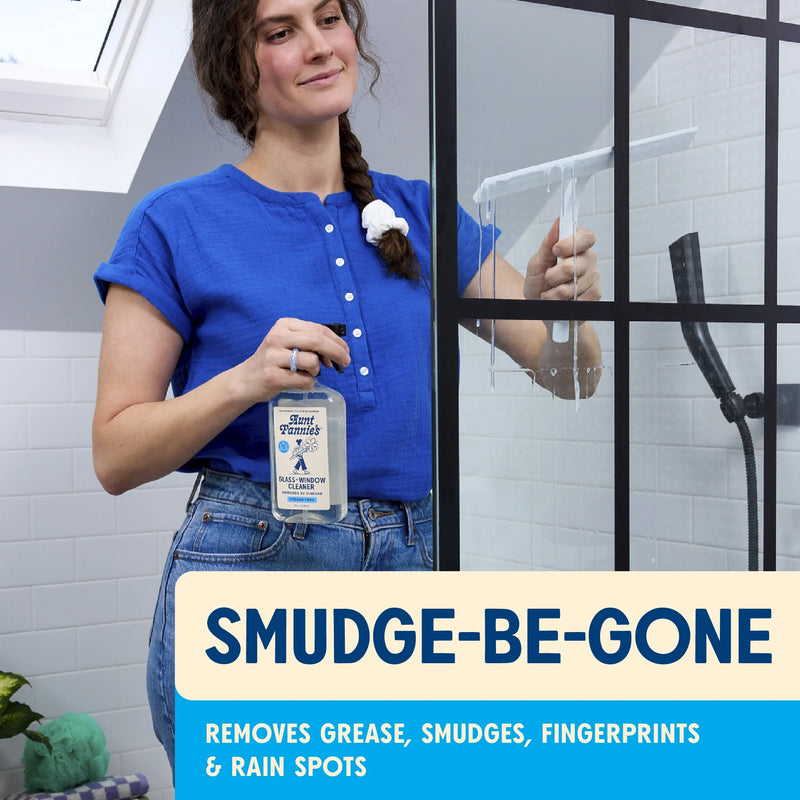 Eco window cleaning spray on clean glass