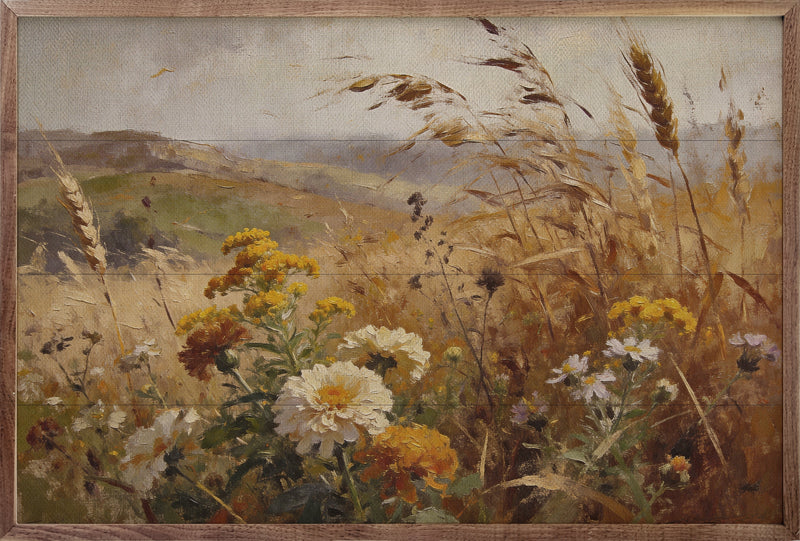 Golden Prairie In Bloom Wall Art