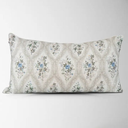 Grace Rose Bouquet Pillow Cover in Silver