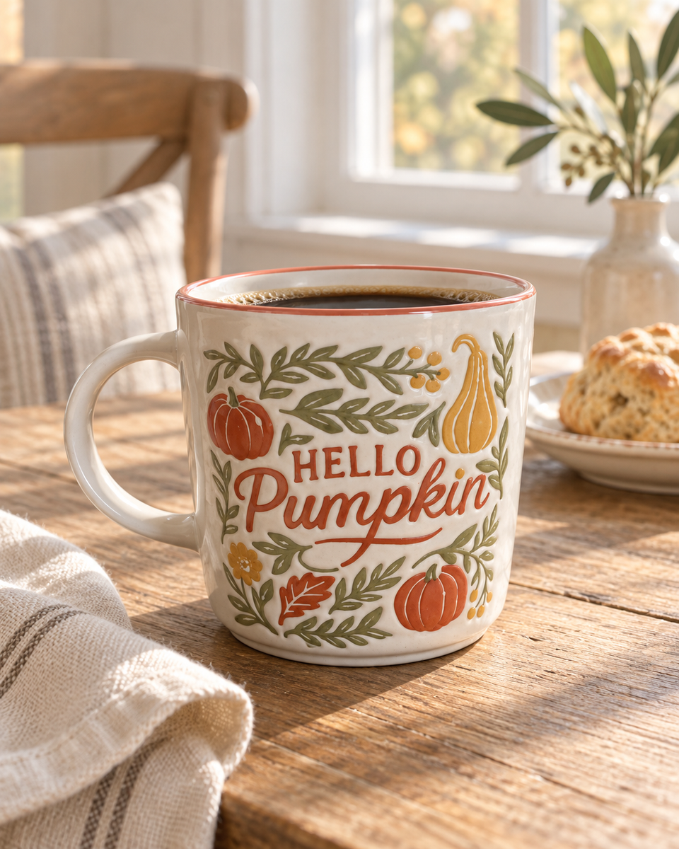 Hello Pumpkin Ceramic Mug