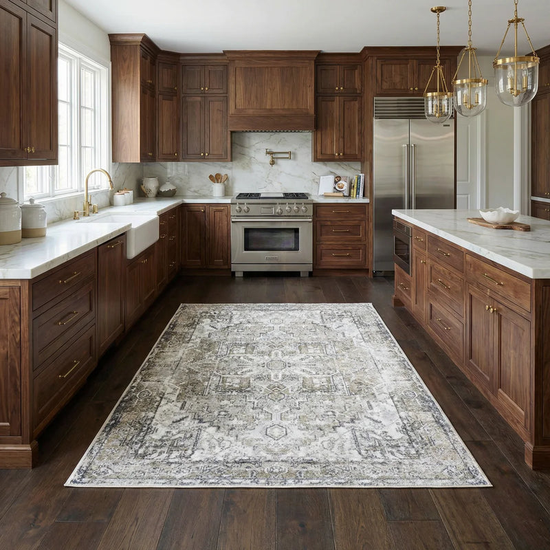 Hera Olive Boutique Washable Rug