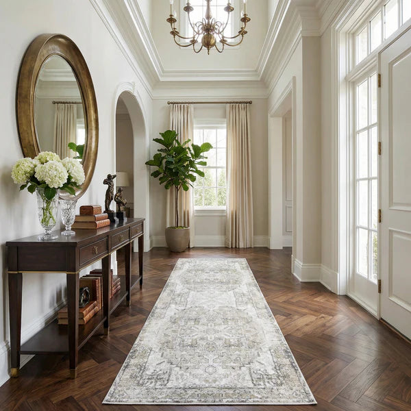 Hera Olive Boutique Washable Rug