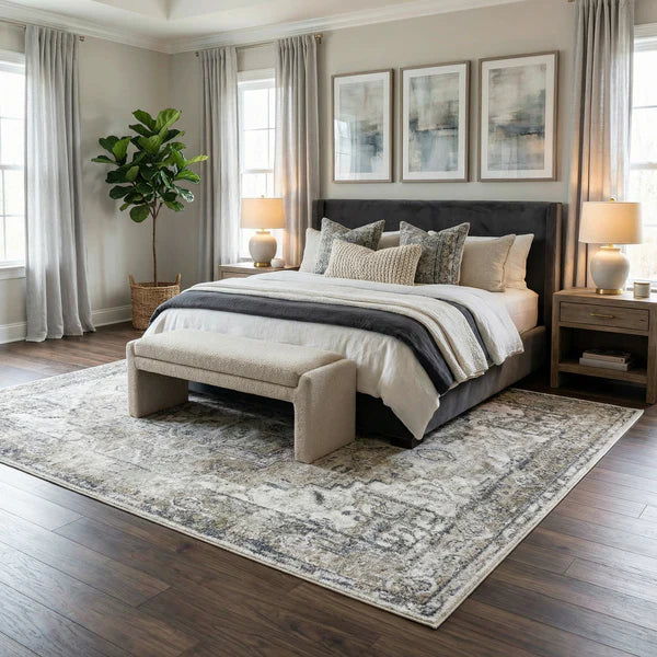 Hera Olive Boutique Washable Rug
