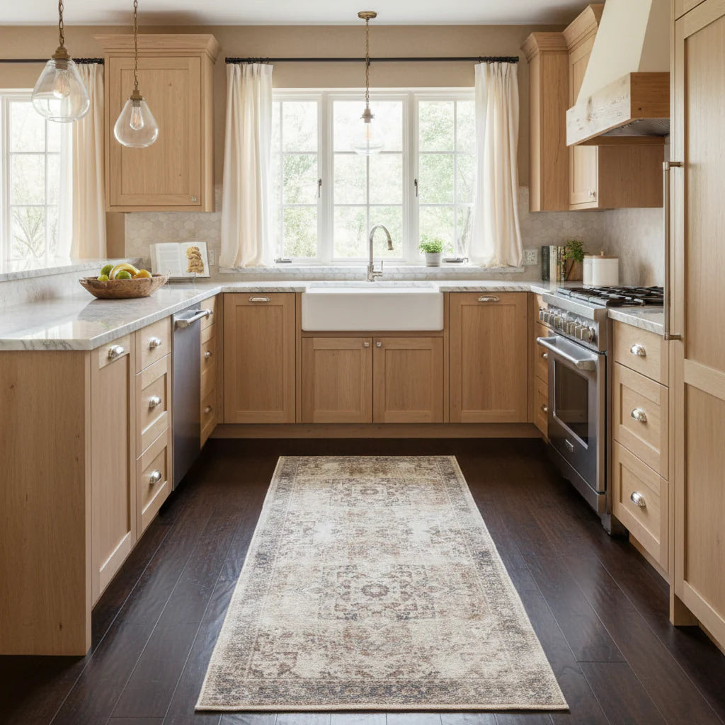 Heritage Style Flat Pile Washable Rug