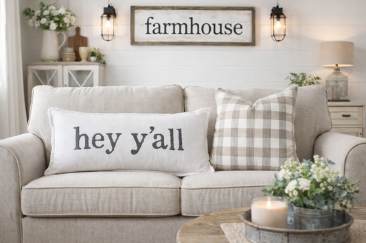 Tan Plaid Pillow