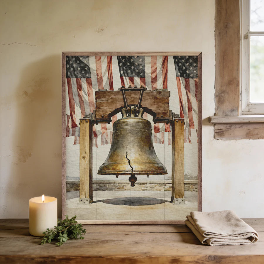 Historic Liberty Bell patriotic wall art