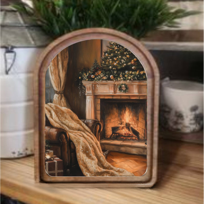 Holiday Mantel Framed Art