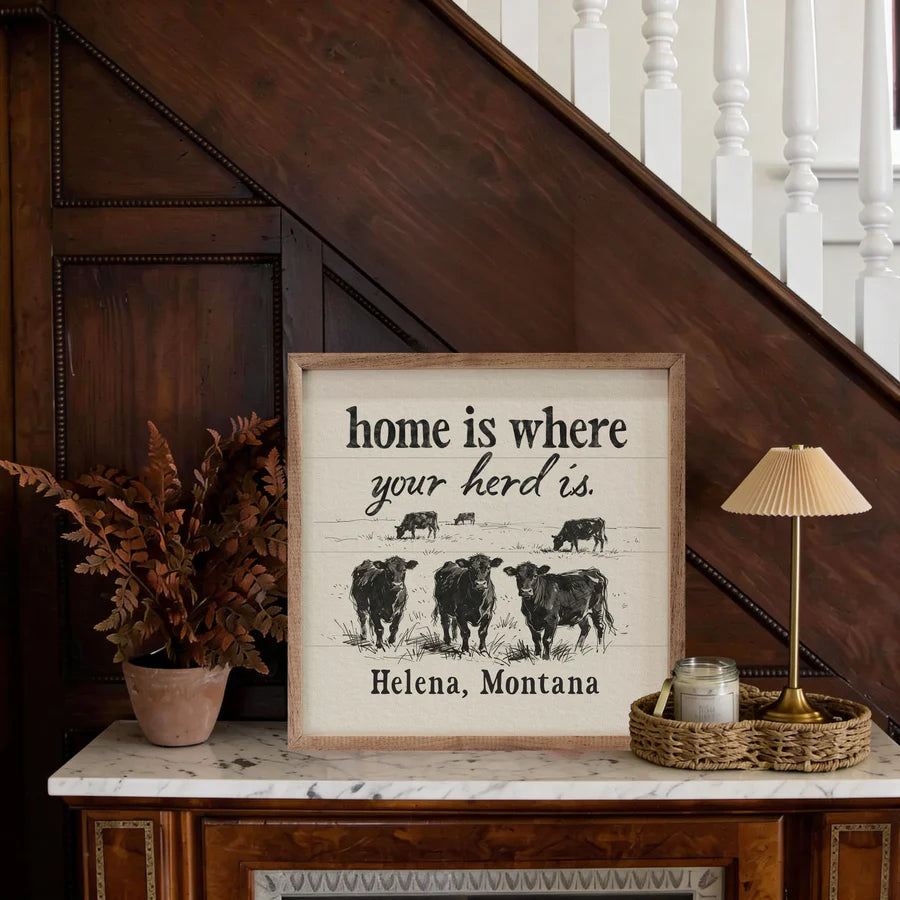 nostalgic personalized farmhouse sign