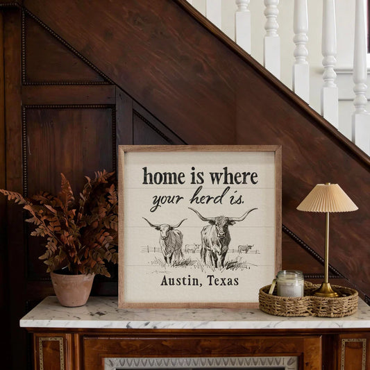 personalized longhorn keepsake wall decor