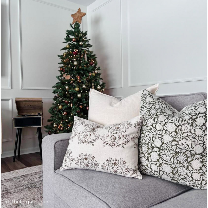 Jardim Floral Block Printed Pillow Cover