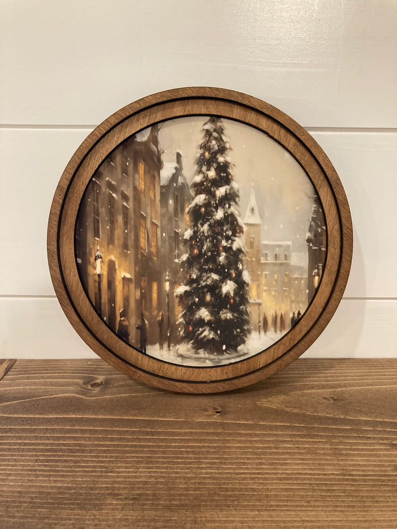 Christmas On Main Street Framed Art