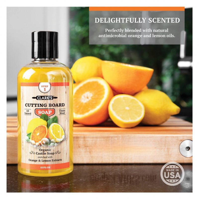 Clark's Cutting Board Soap | Orange and Lemon Scented