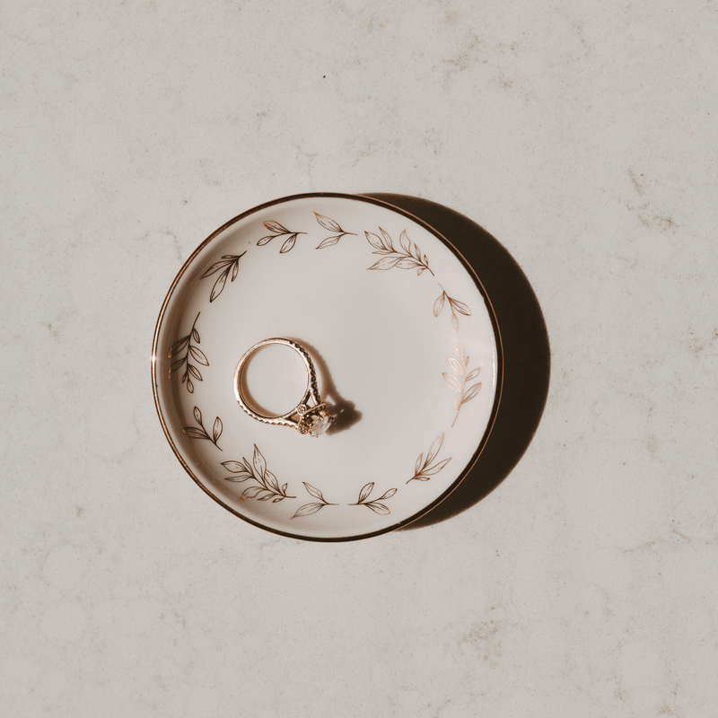 Gold Leaves Jewelry Dish
