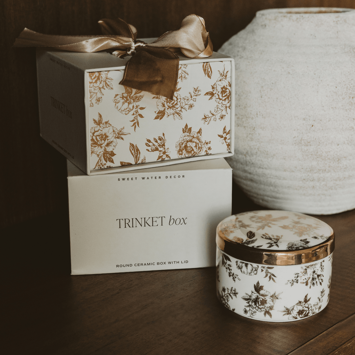 Gold Delft Trinket Box