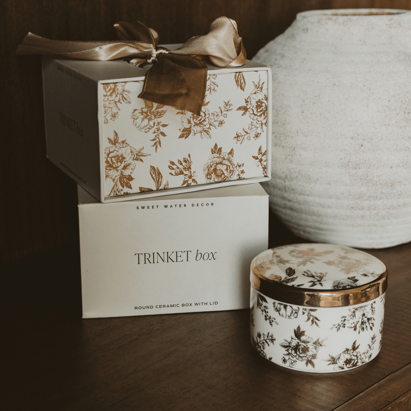 Gold Delft Trinket Box