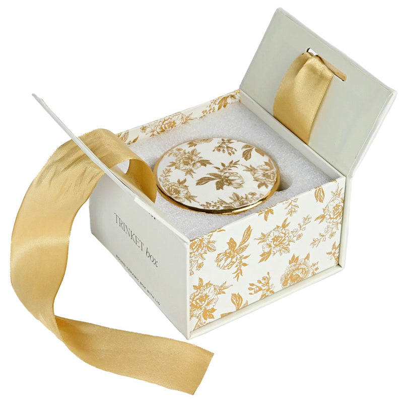 Gold Delft Trinket Box