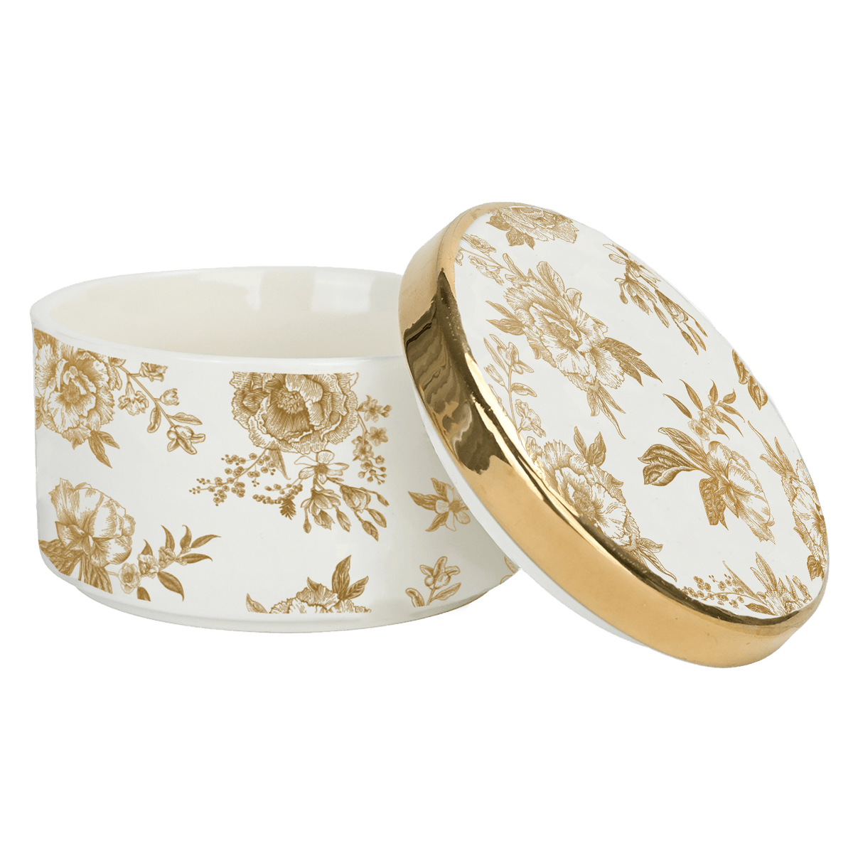 Gold Delft Trinket Box