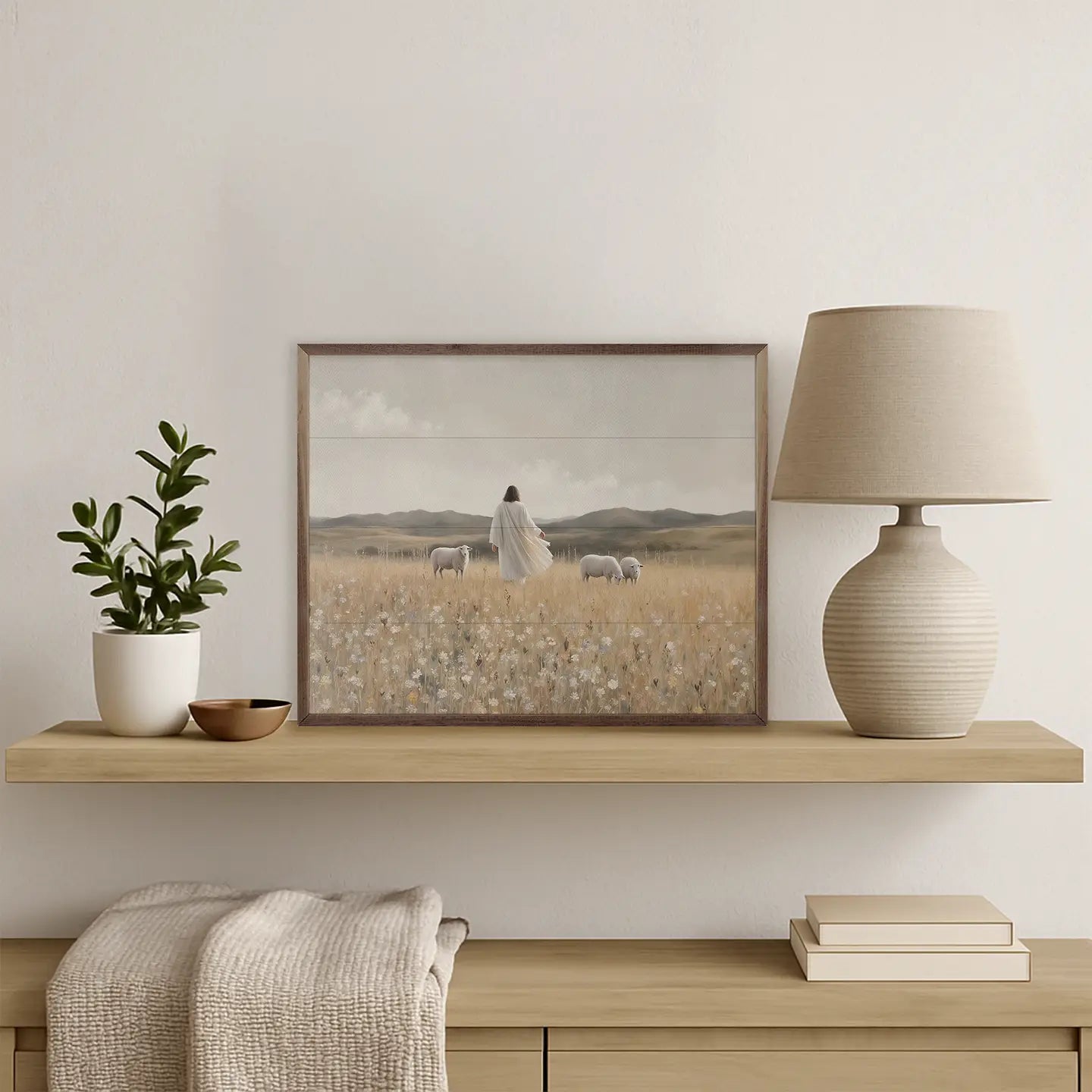 Jesus In The Spring Wall Art