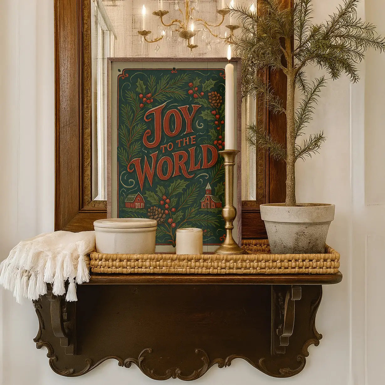 Joy To the World Vintage Postcard