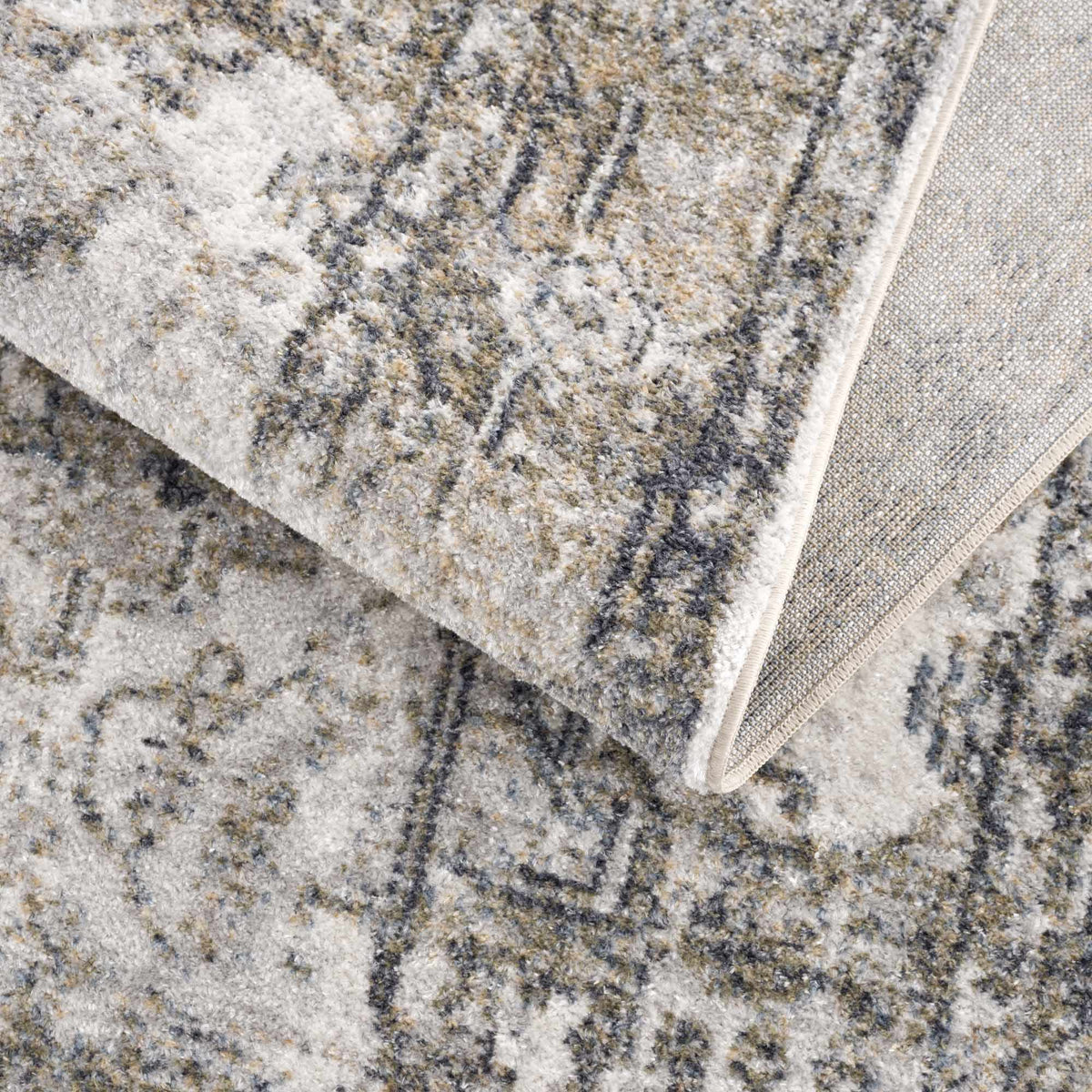 Hera Olive Boutique Washable Rug