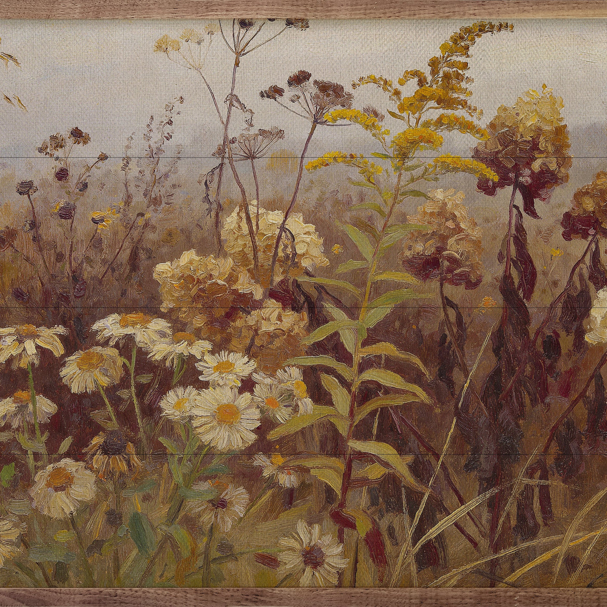 Late Season Wildflower Meadow Wood Wall Art