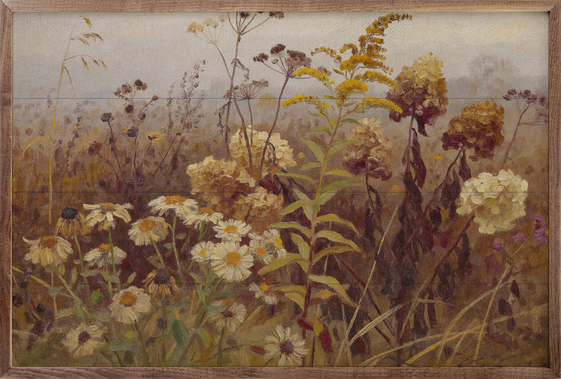Late Season Wildflower Meadow Wood Wall Art