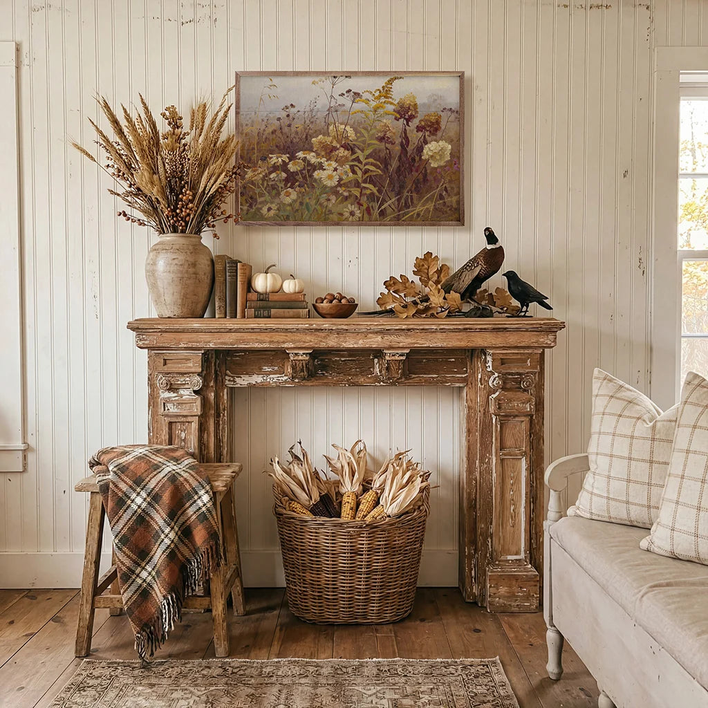 Late Season Wildflower Meadow Wood Wall Art