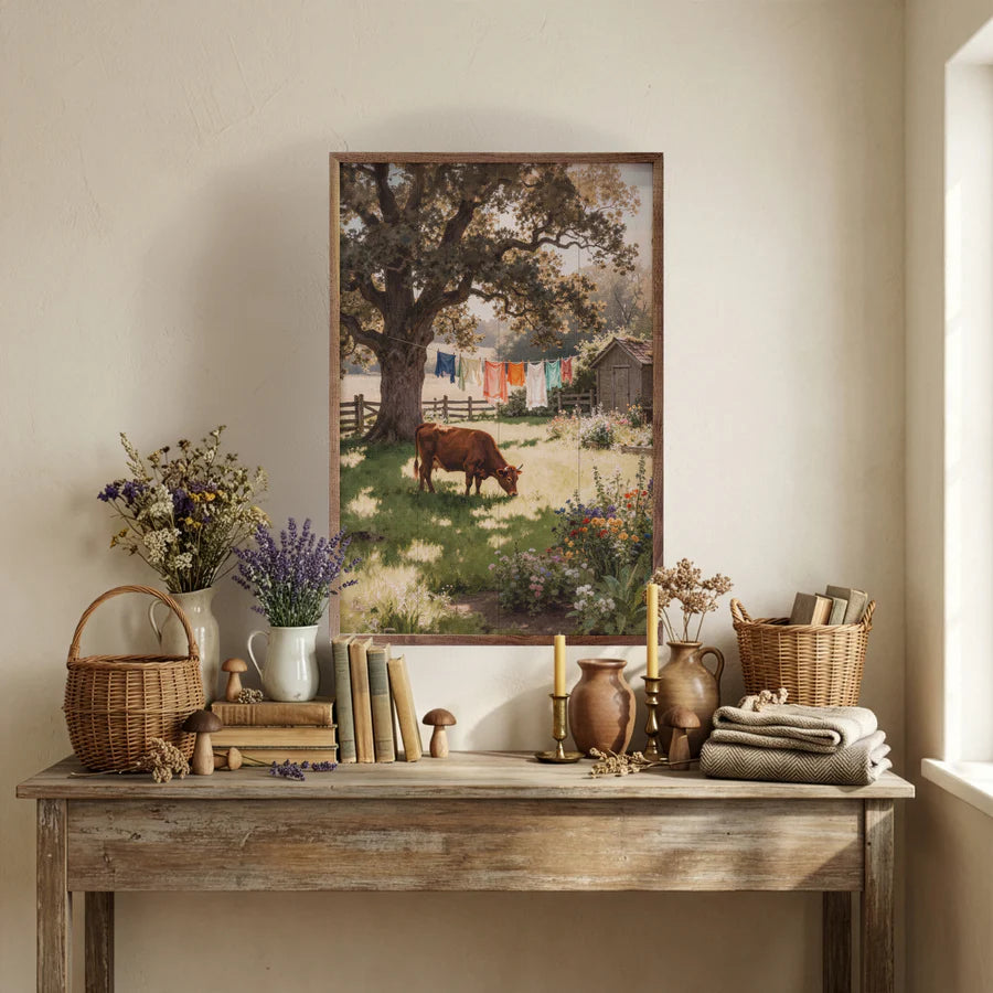vintage farmhouse laundry decor
