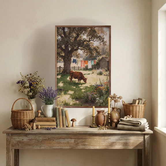 vintage farmhouse laundry decor
