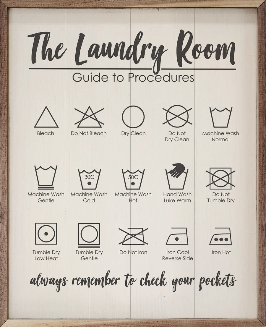 Laundry Room Procedures Wall Art