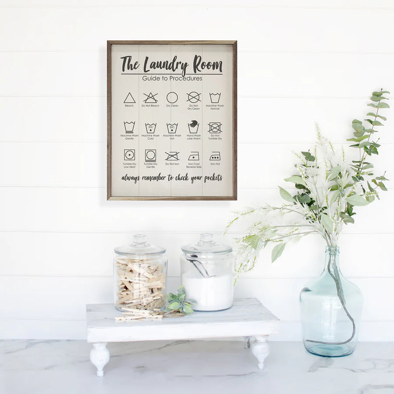 Laundry Room Procedures Wall Art