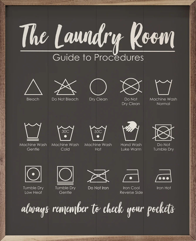 Laundry Room Procedures Wall Art