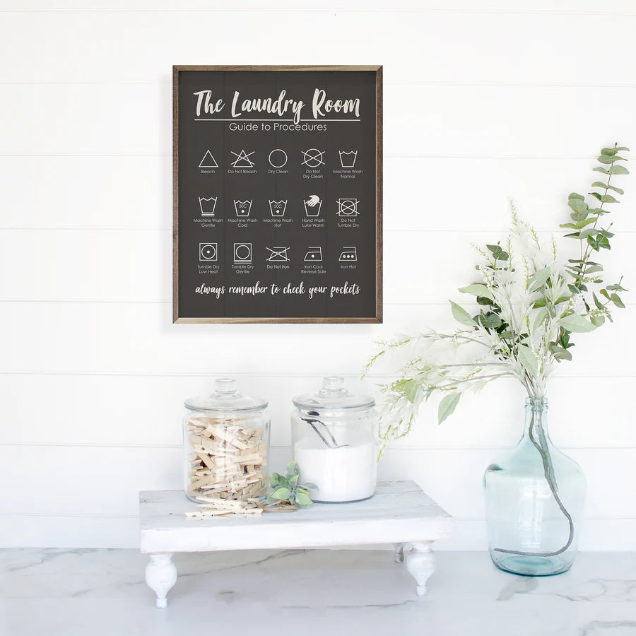 Laundry Room Procedures Wall Art