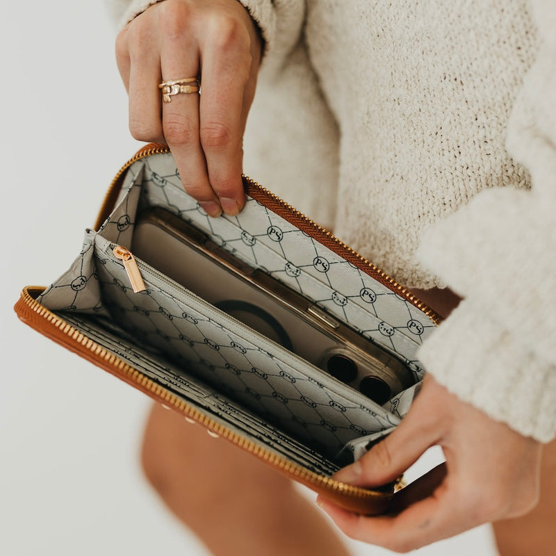 Lenni Large Zip Woven Wallet