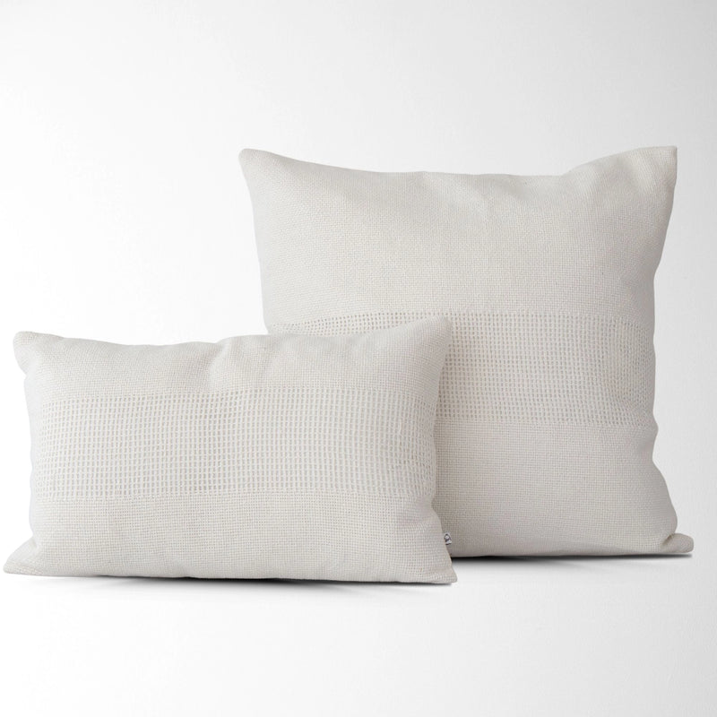 Cream Woven Pillow