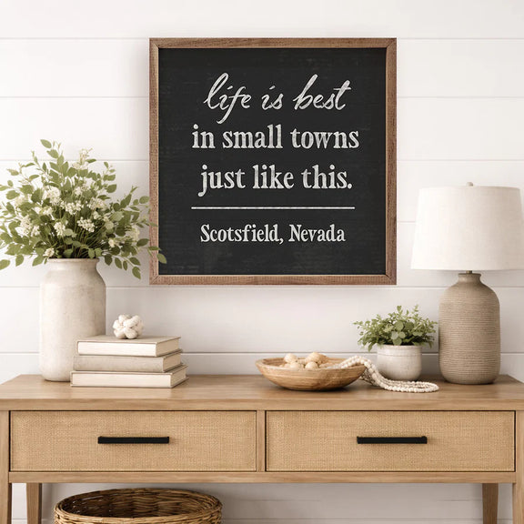 personalized rustic hometown wall decor