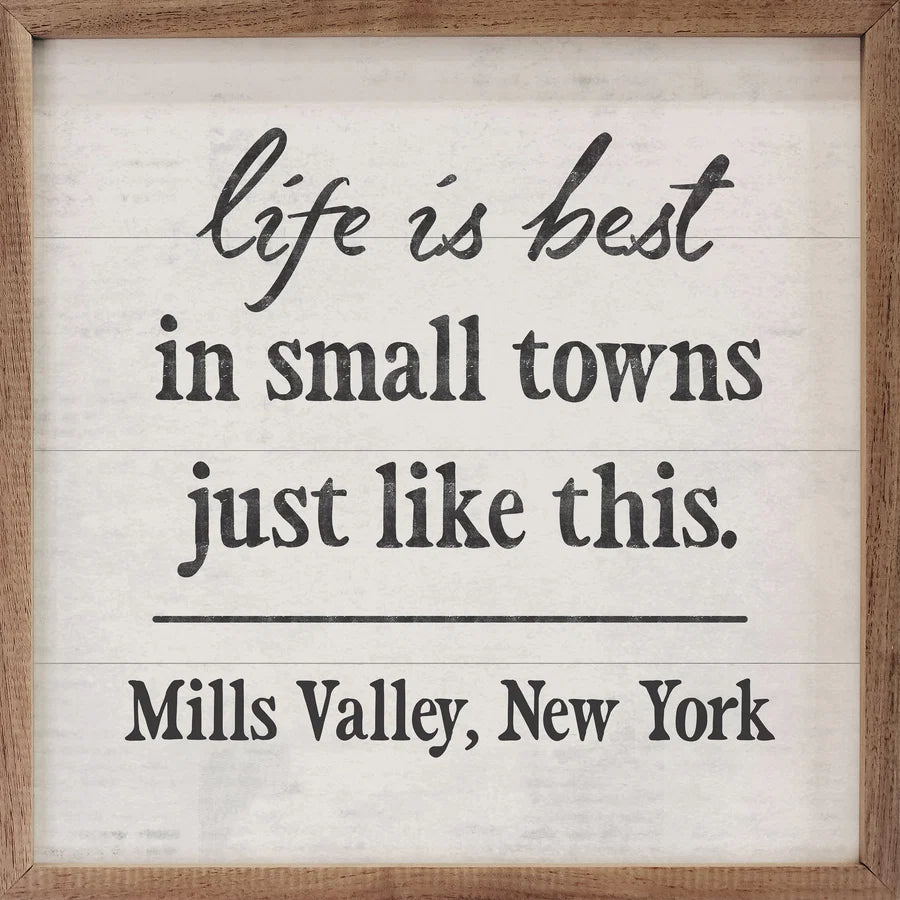 small town personalized keepsake sign