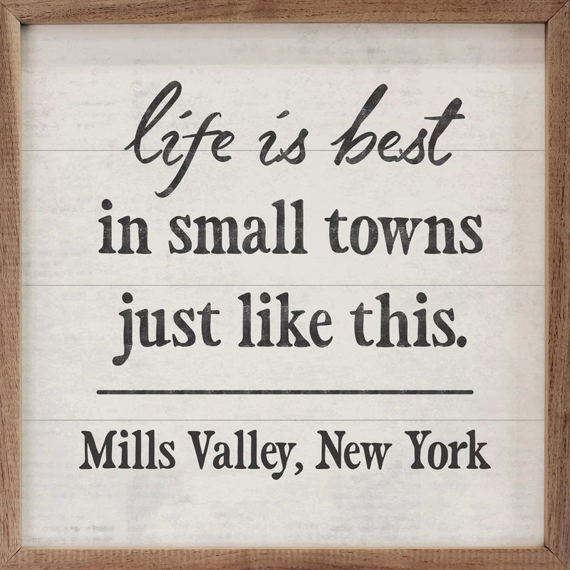 small town personalized keepsake sign