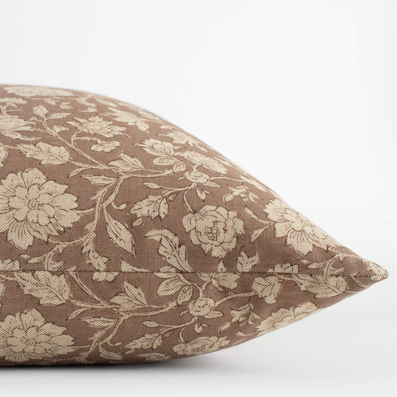 Madeleine Taupe Botanical Pillow Cover