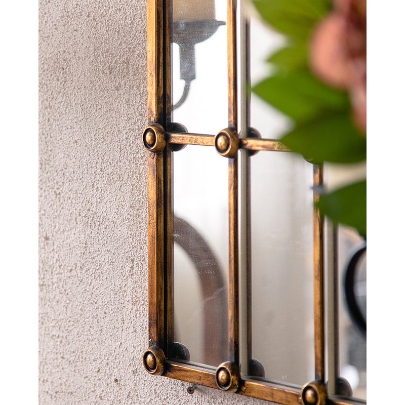 Iron Frame Arched Wall Mirror