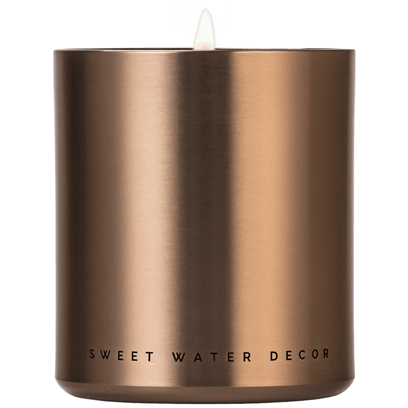 Hello Fall Soy Candle - Bronze Metal Aluminum Jar