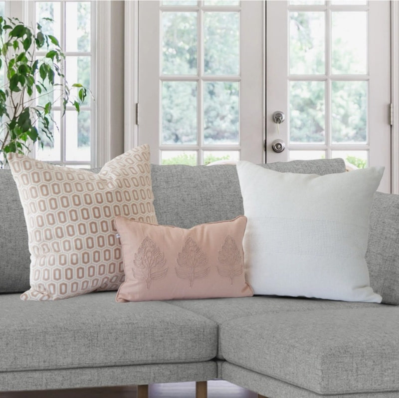 Odette Hex Pillow in Rose