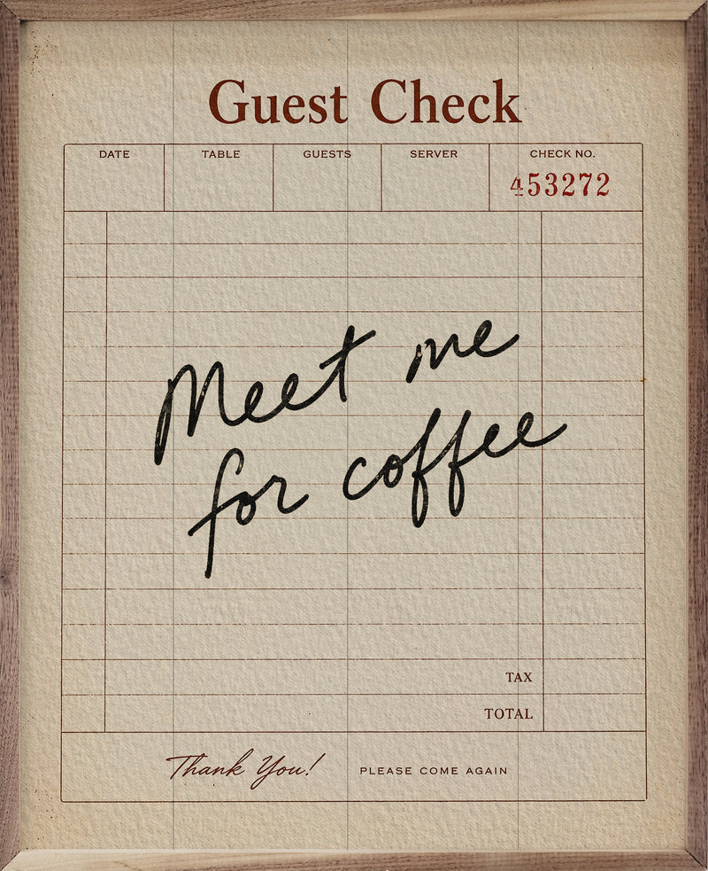 Meet Me For Coffee | Coffee Bar Wall Art