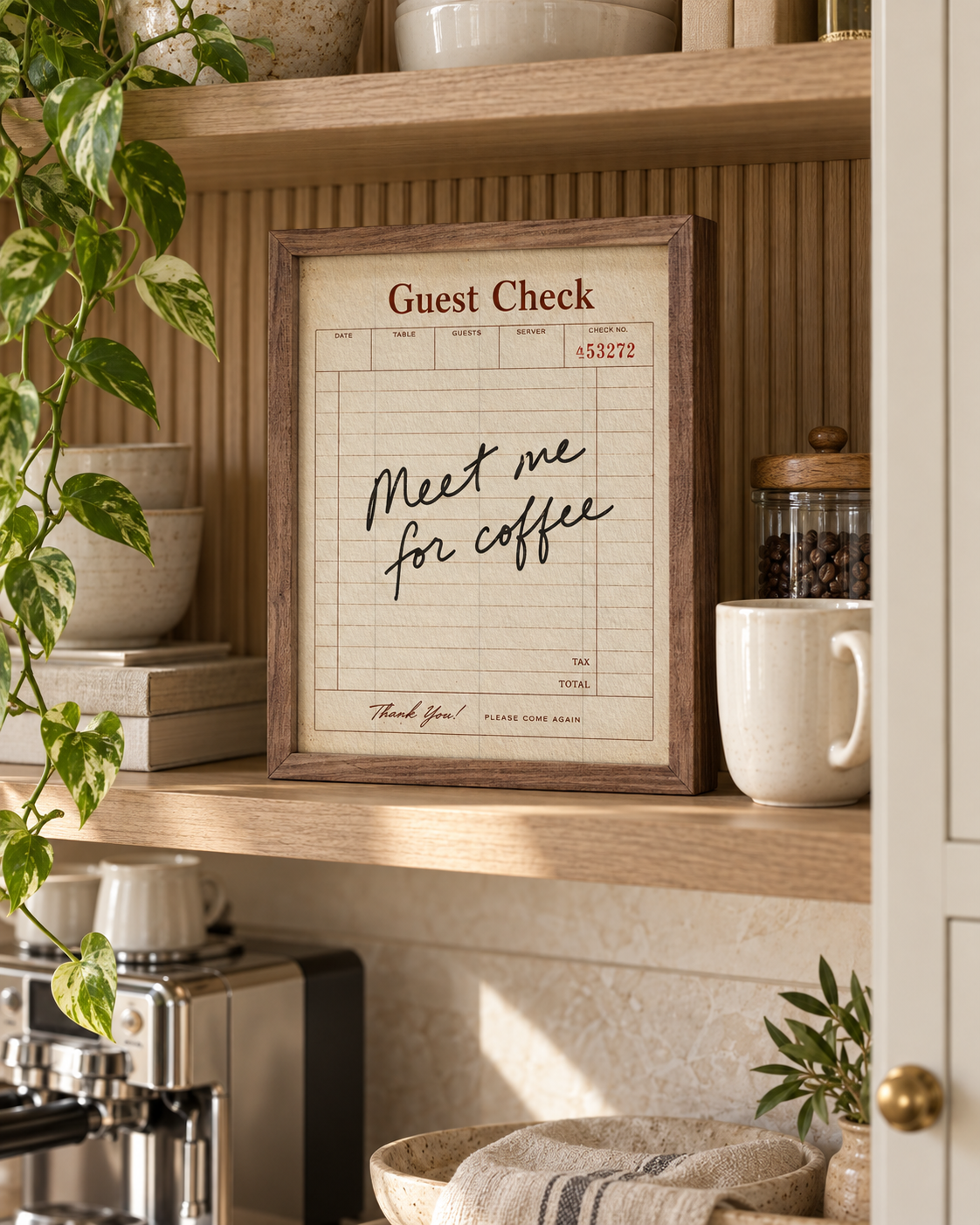 Meet Me For Coffee | Coffee Bar Wall Art