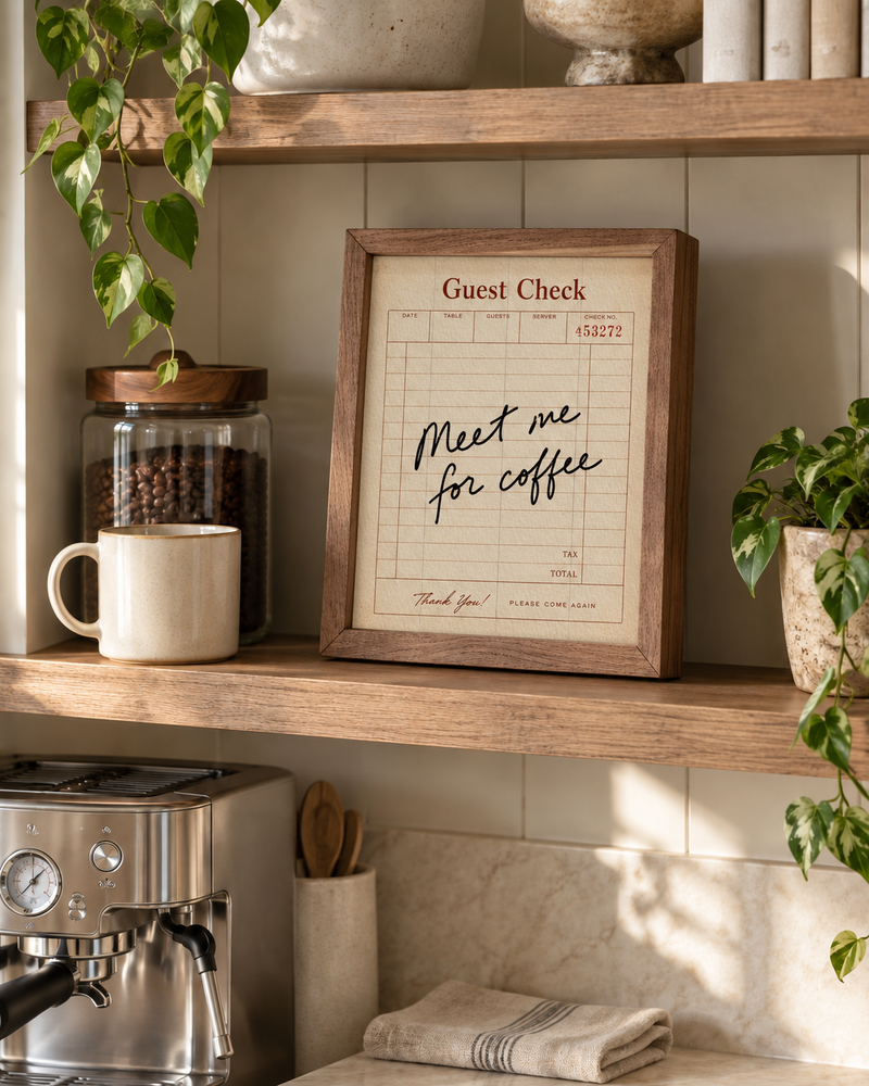 Meet Me For Coffee | Coffee Bar Wall Art