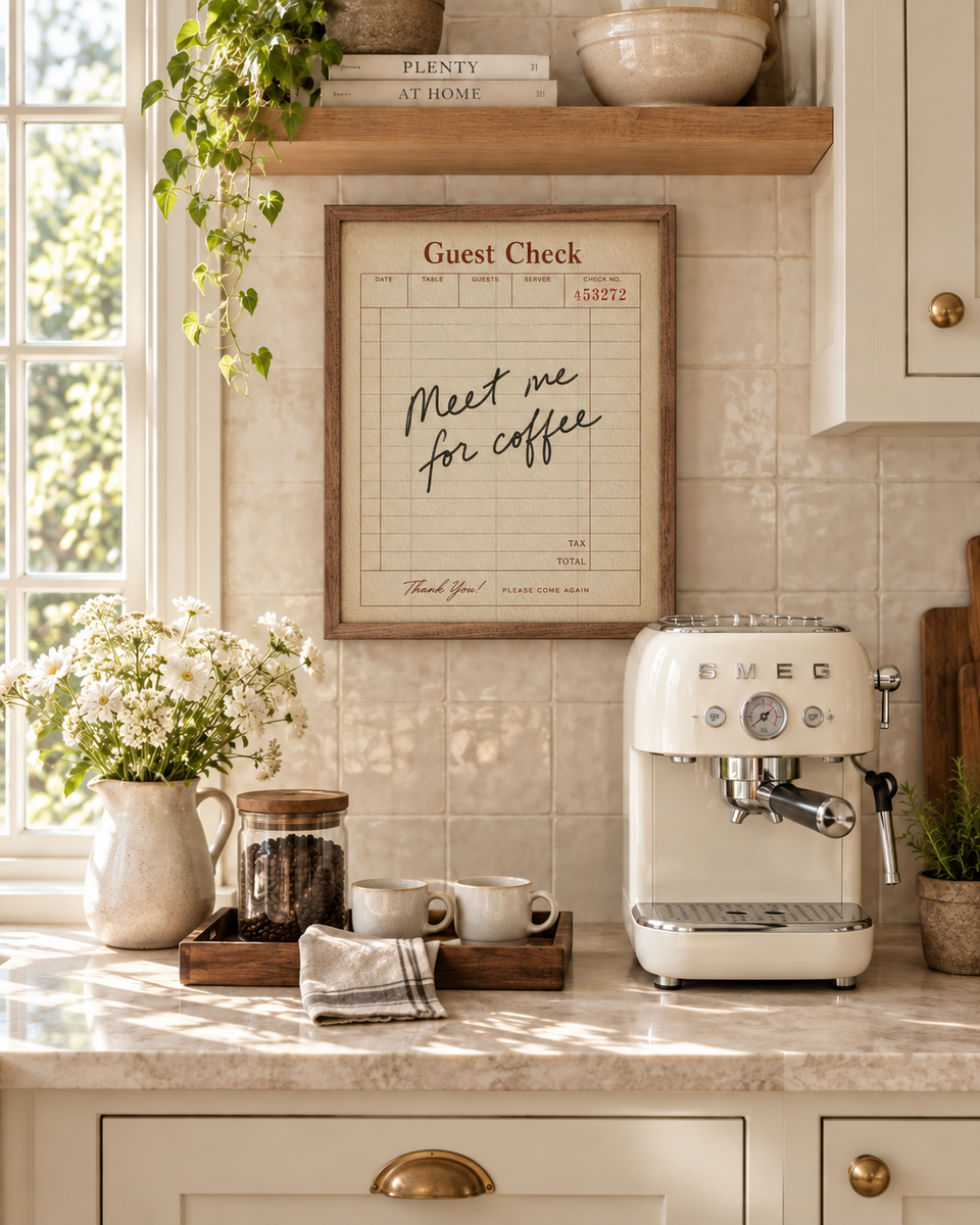 Meet Me For Coffee | Coffee Bar Wall Art